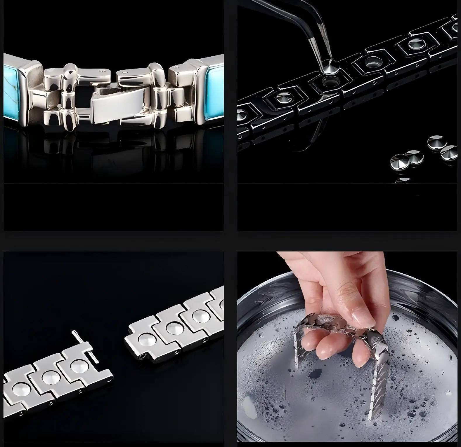 Energinox Turquoise Best Selling Titanium Men Bracelet Bangles and Bracelet Jewelry