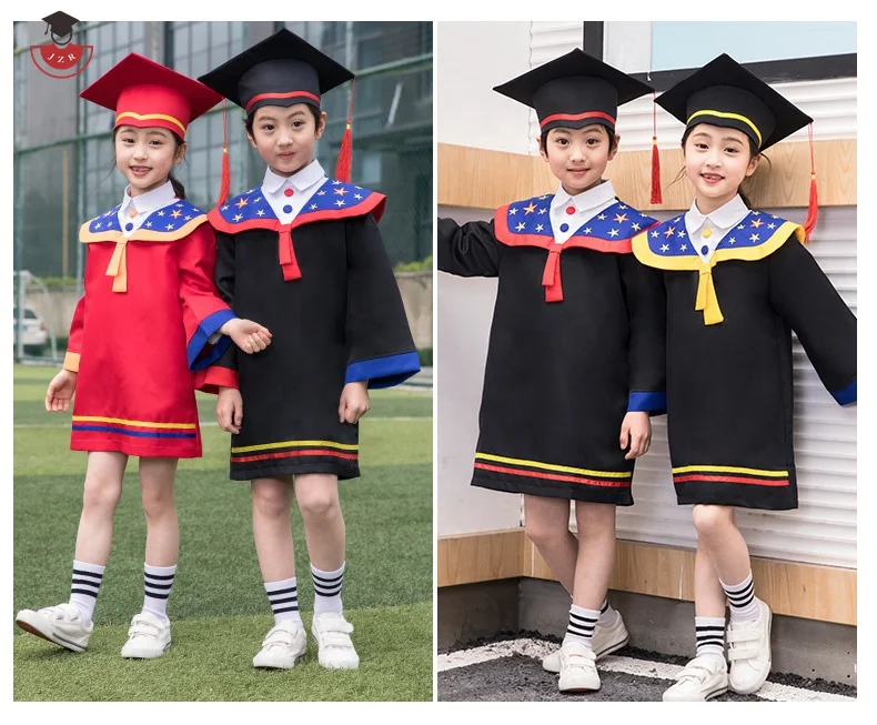 wholesale Kindergarten children doctoral uniform graduation gown photography graduation phd graduation gown
