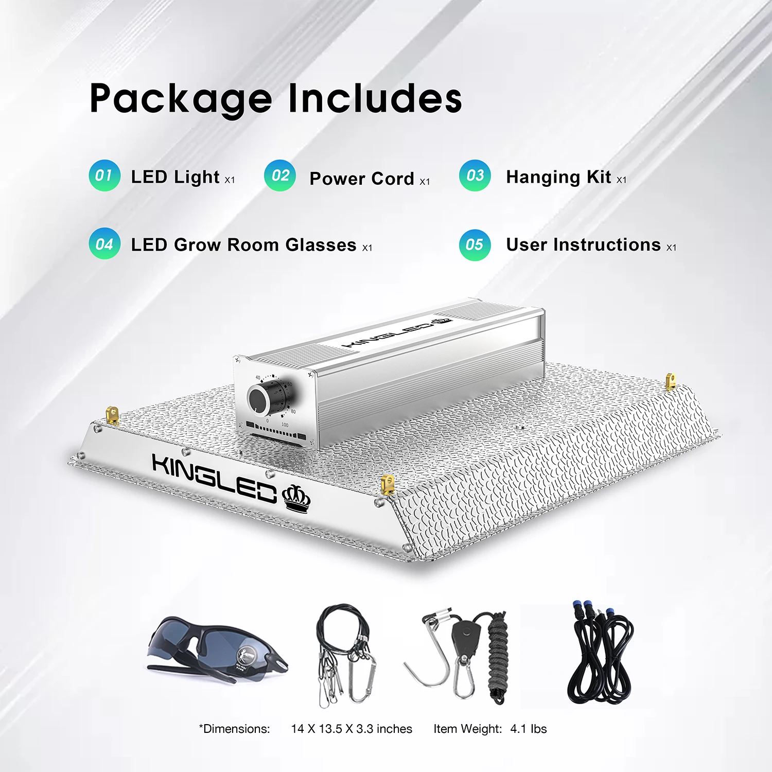 
KINGLED Grow Lights 1000W Full spectrum Hydroponics greenhouse Led Grow Light for indoor plant dimmable quantum grow light 