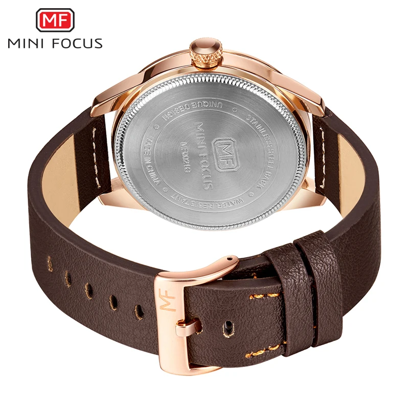
MINIFOCUS Military Quartz Watch Men Leather Strap Multifunction Waterproof Top Luxury Analog Clock MF0021G XMAS Gift 