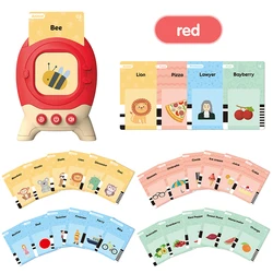 120PCS Kids Education English Animal Fruit Word Rocket Card Reader Toy Talking Flashcards Learning Machine