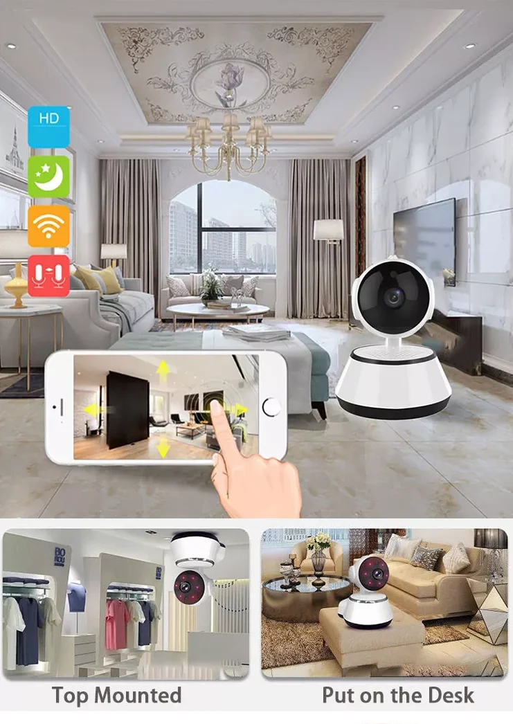 2022 новая HD 720P V380 Wi-Fi сетевая интеллектуальная мини-камера видеонаблюдения с дистанционным