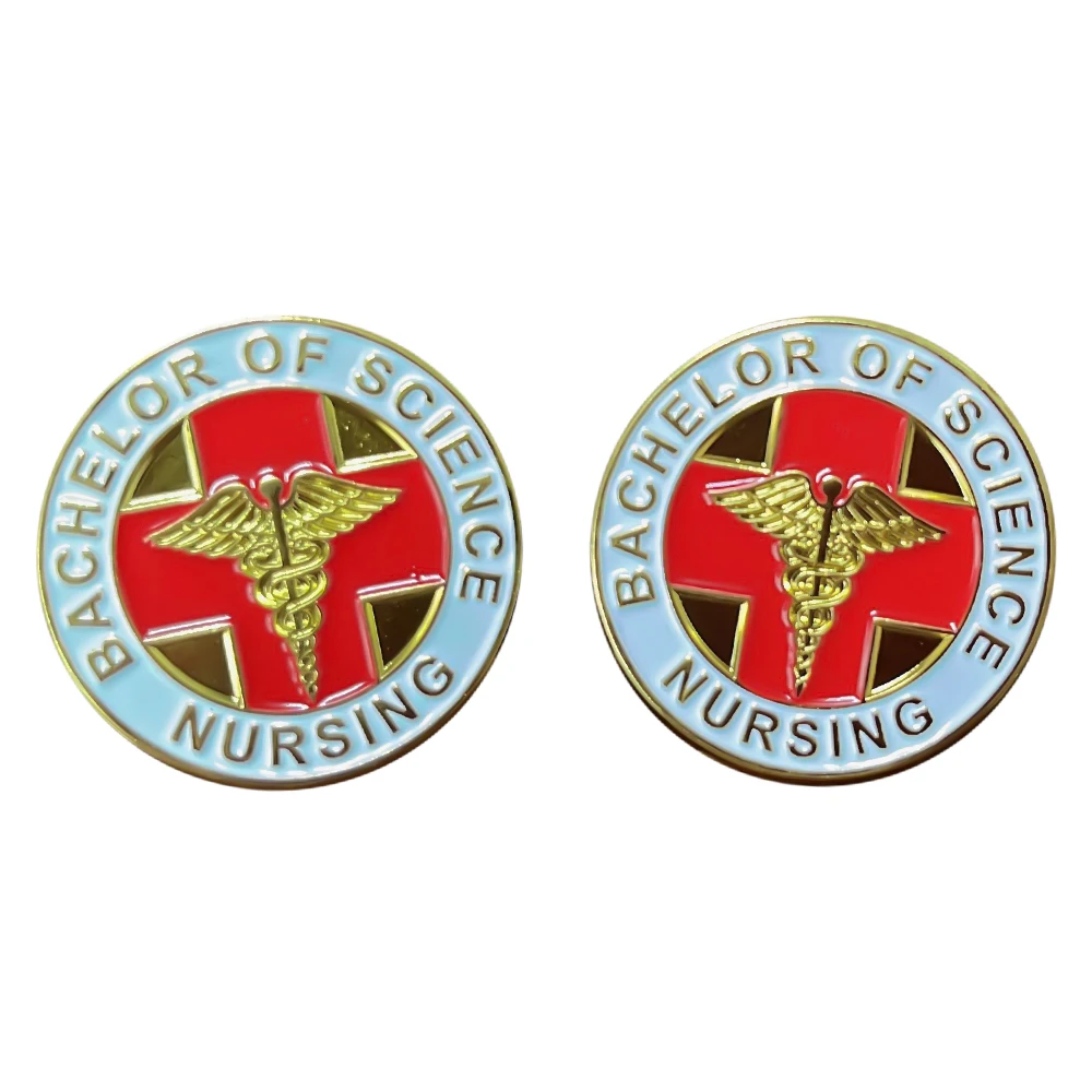 Custom Nurse Practitioner zinc alloy lapel pin gold