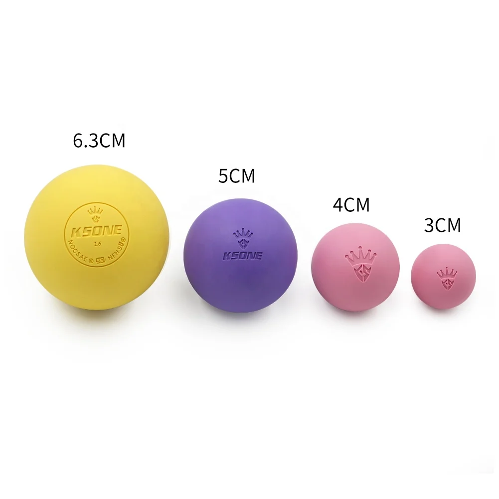 Muscle release Custom ball design Natural Rubber Massage Ball Yoga Therapy Lacrosse Massage Ball Set