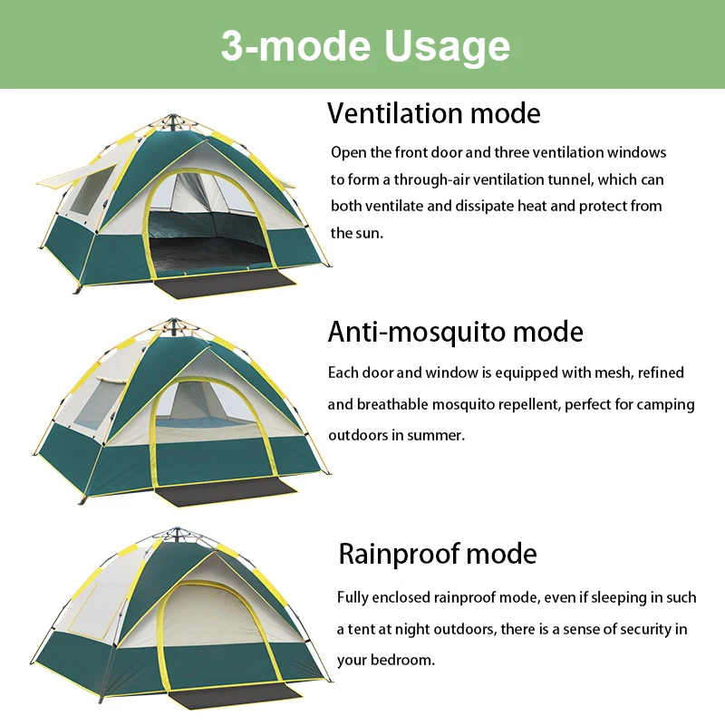 2022 New Cheap Wholesale Automatic Folding Tent Small Beach Fishing Tents Camping Tent House For 2-3 Person