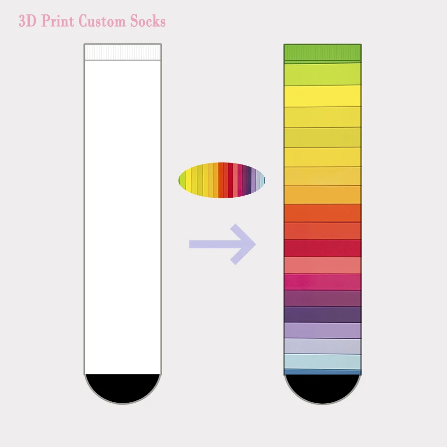 2022 New design fully customized pattern socks sublimation blank polyester novelty 360 banana print socks