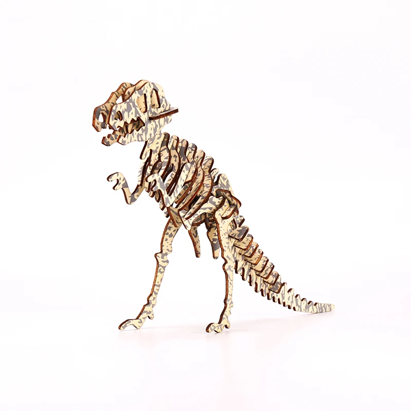 Best selling kids toys camouflage dinosaur animals & dinosaurs wooden 3d puzzle