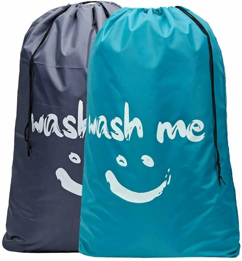 Customized logo Jumbo Size Waterproof Nylon Laundry Drawstring Bag For Hotels