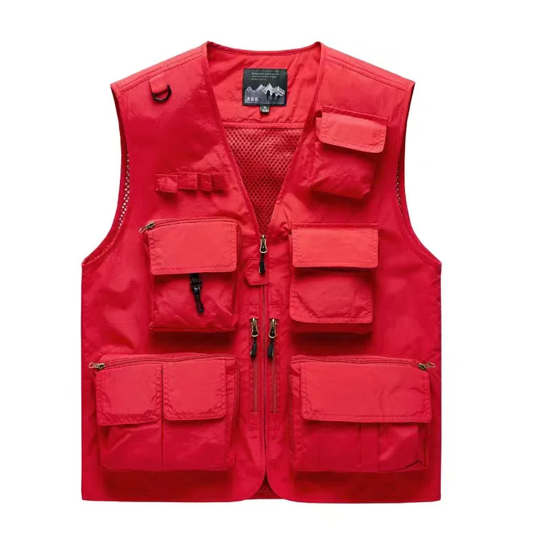 Jinteng Wholesale Custom Logo High Quality Man Gilet Sleeveless Fishing Utility Vest Tactical Vest With Pockets Utility Vests