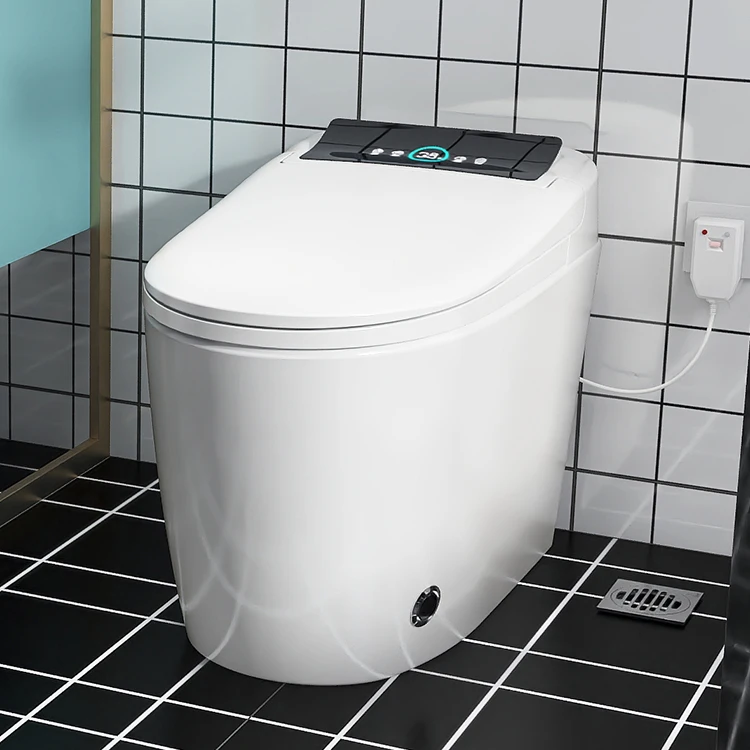 
Concealed cistern tank s p trap floor mounted automatic flush sensor bathroom ceramic wc intelligent smart toilet with bidet 