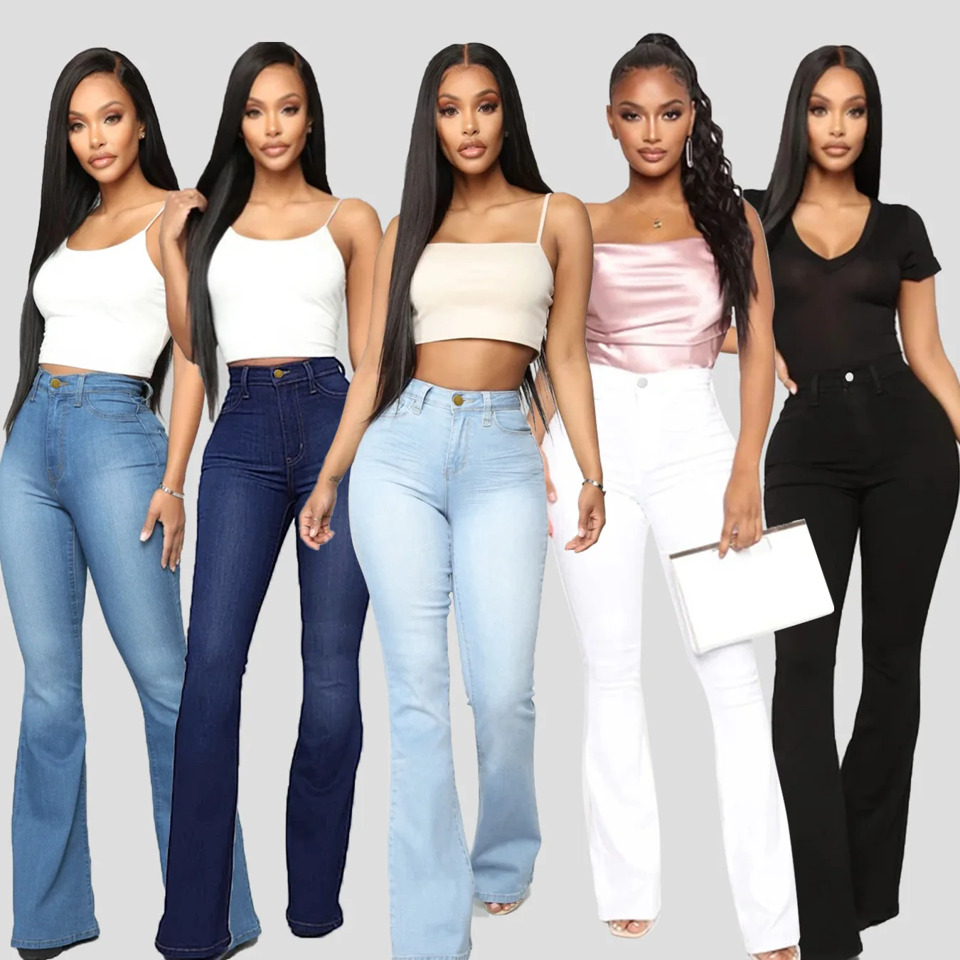Factory Wholesale High Quality Europe And America Skinny Jeans Women High Waist Women Casual Classics Jeans Pants
