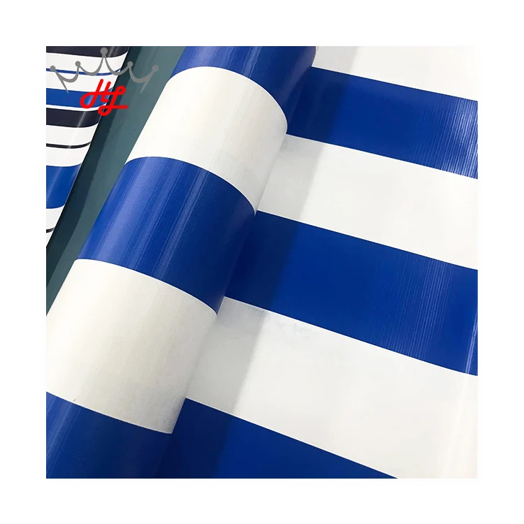 HL Laminated 610gsm PVC Tarpaulin Fabric Striped PVC Tarpaulin With Printing PVC Color Tarpaulin