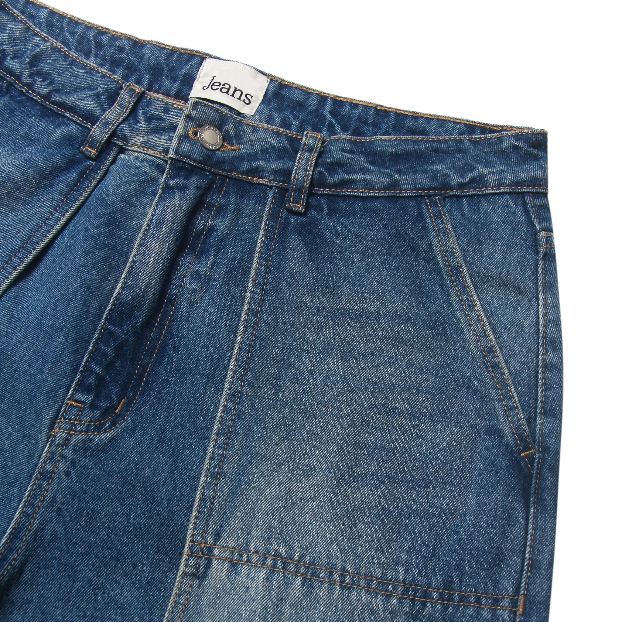 Custom Factory High Quality Women Cargo Pants Wide Leg Plus Size Cargo Jeans 6 Pocket Baggy Street wear denim designer clothes