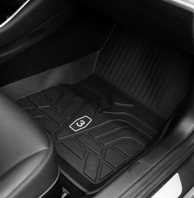 Customized 100% Fitment Eco-friendly 3D TPE Car Floor Mats Good Quality Car Boot Liner for Tesla Model 3