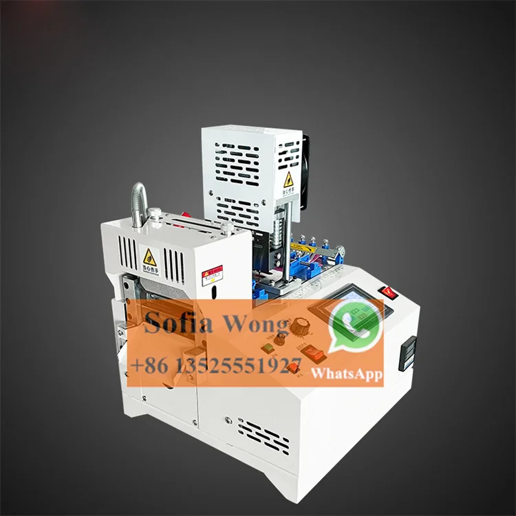 automatic webbing ribbon pvc paper tube leather hole perforating punching cutting machine