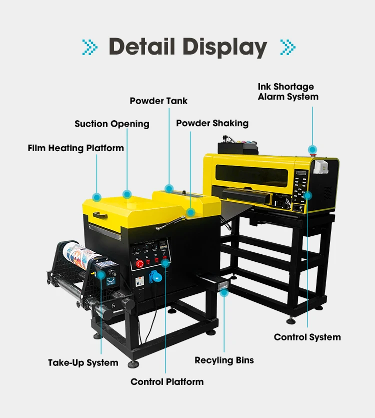 FuXin Best DTF Printer For Small Business 2023 Dual XP600 Heads 350MM 6PASS 3sqm/h T-Shirt Printing Machine From USA