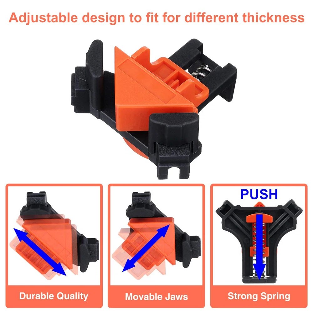 1pc 90 Degree Right Angle Clamp Fixing Clip Photo Picture Frame Corner Woodworking Clip Positioning Fixture DIY Repair Tool