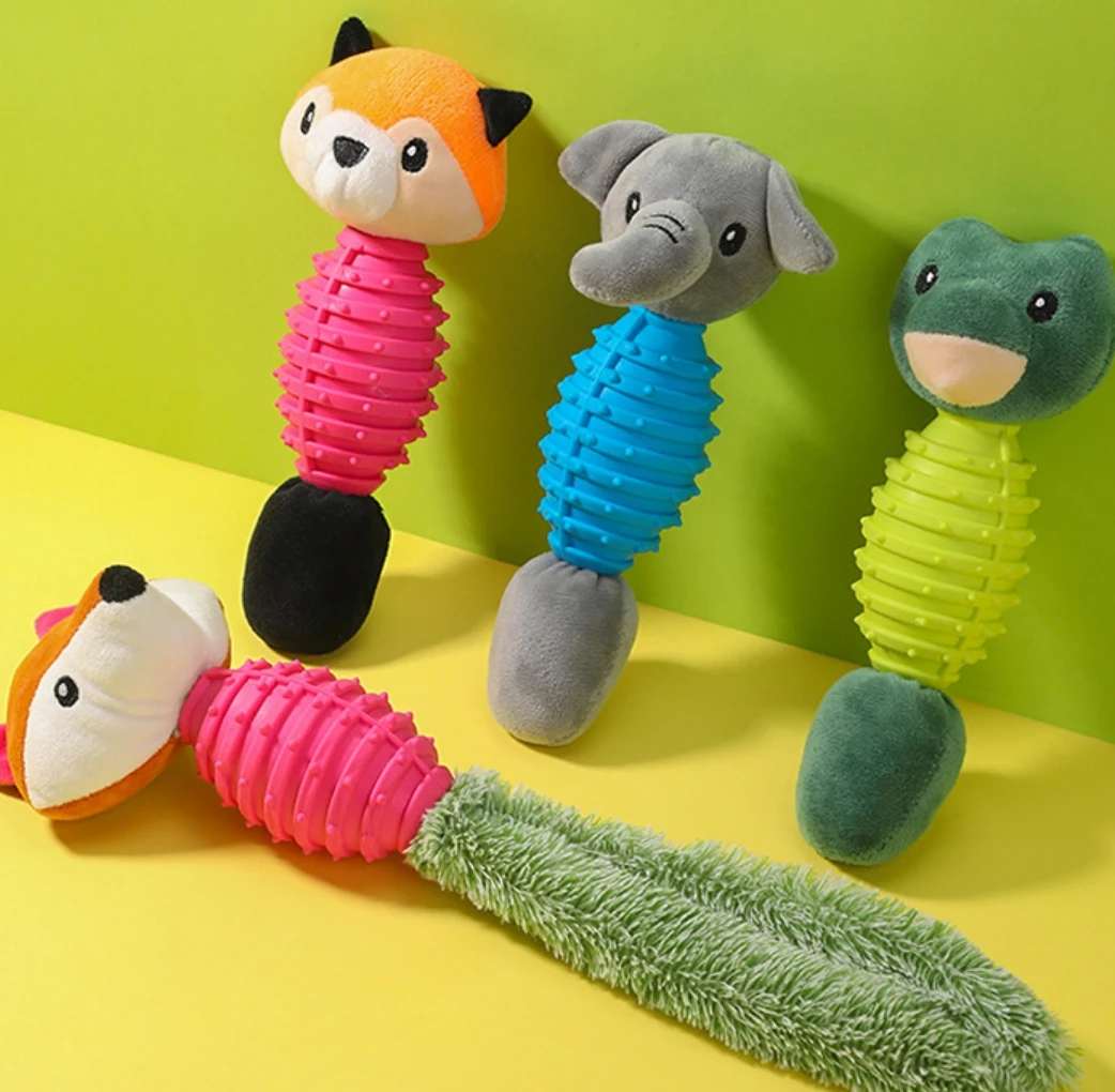 Dog Cat Fleece Toys Pet Funny Plush Toys Fit for All Pets Popular Squeak Chew Sound Dolls