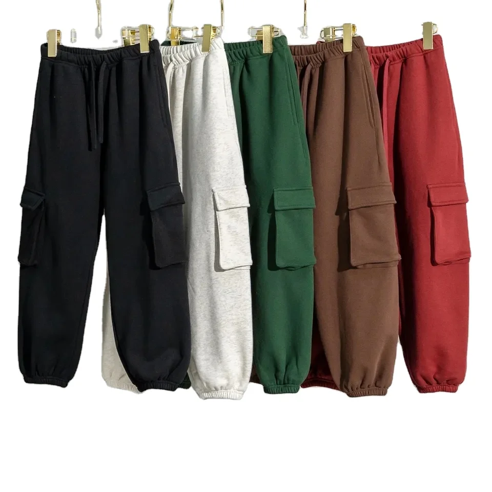 Spring Fleece Casual Cargo Track Pants Unisex Wholesale High Quality Oversized Cargo Pants Men