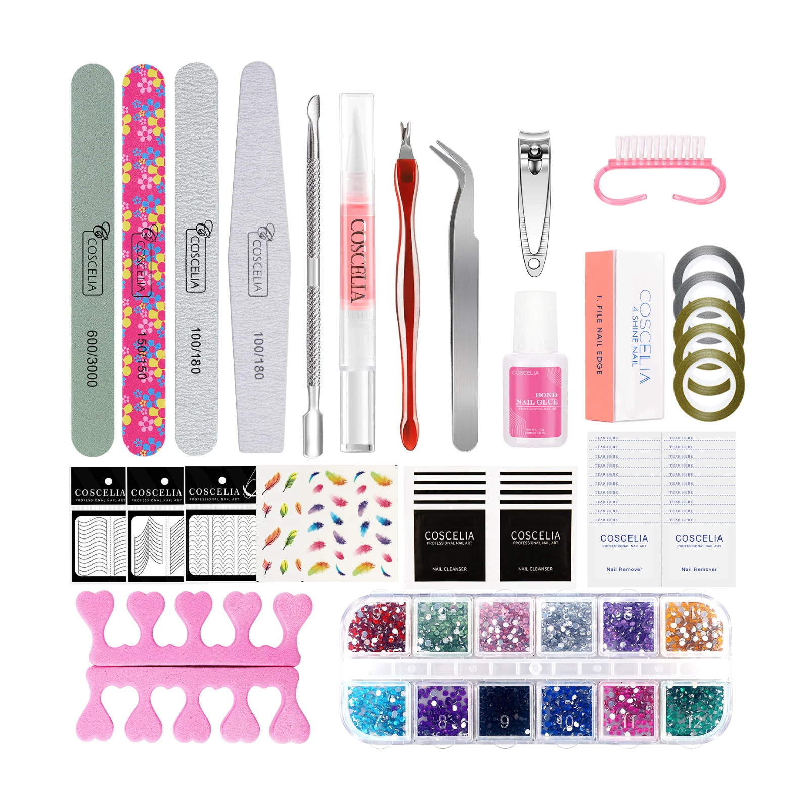 Manicure Tools Set Wholesale Products Suppliers Salon Quality Nail Buffer Block in Nail Tools Sets and Nail Cuticle Oil OEM