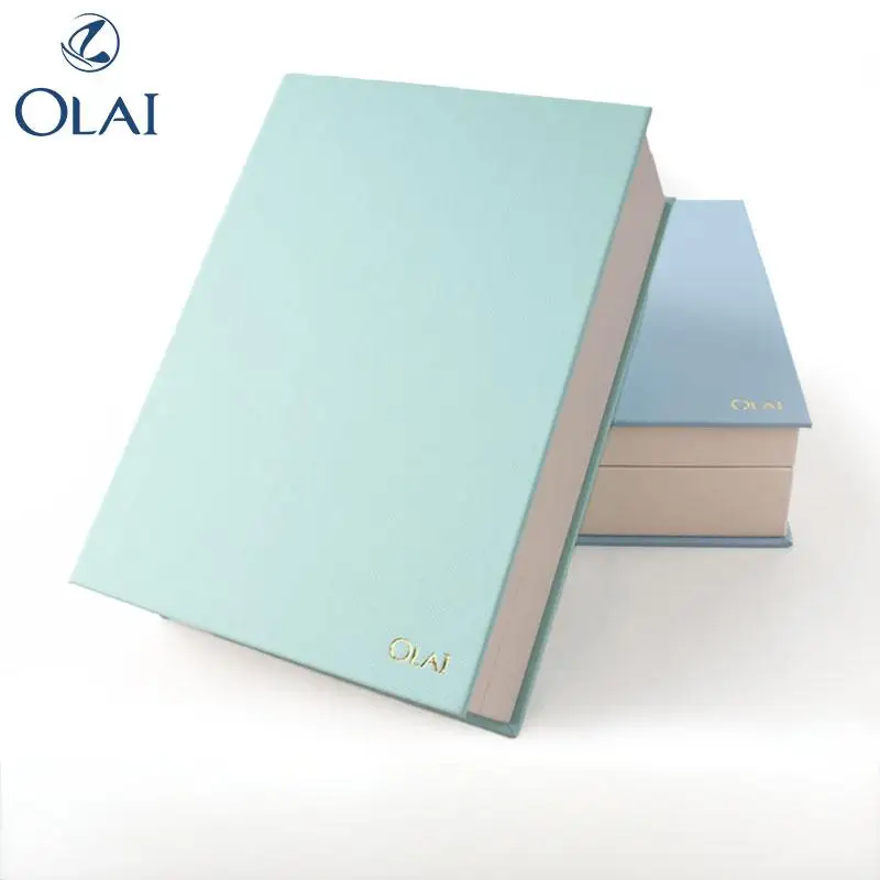 Custom Book Shape Diary PU leather Jewelry Storage Box Safe Magnetic Closure Jewels Organizer Case