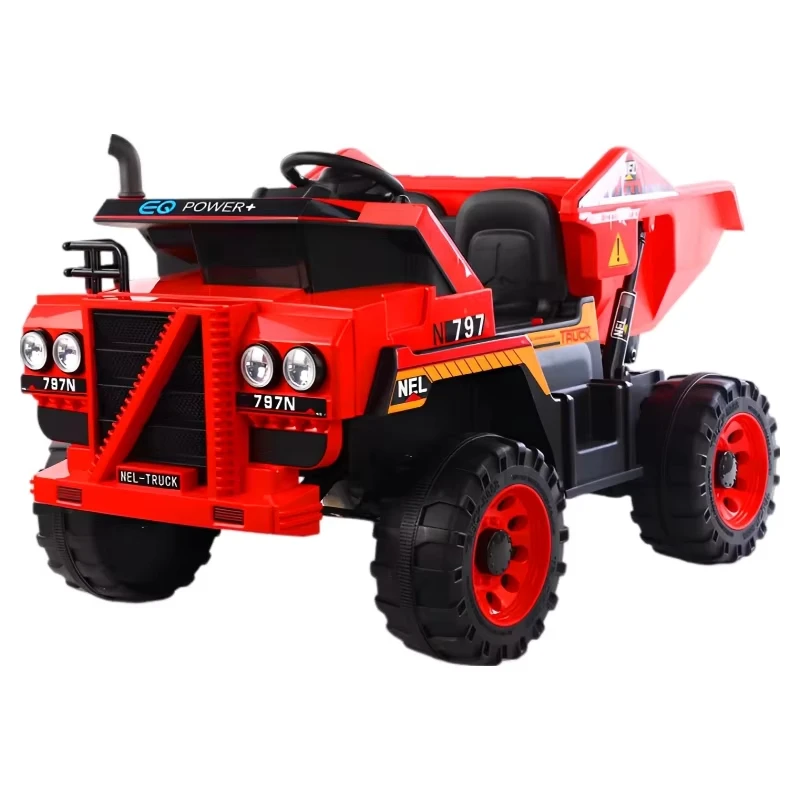 Wholesale 12V Unisex Ride-On Electric Engineering Dump Truck Off-Road Toy Car with Remote Battery-Powered for Kids