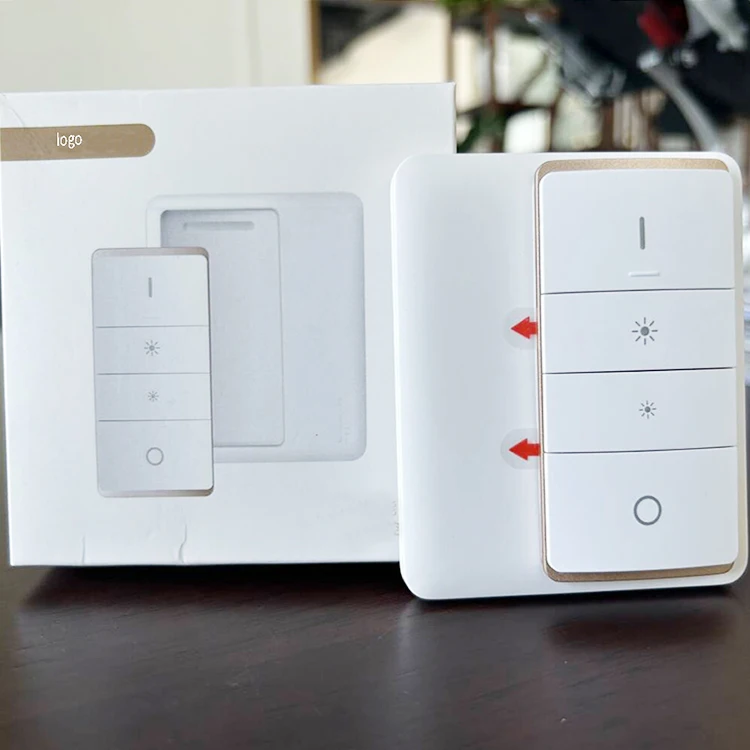 Banqcn embedded mounted 2.4GHz RF 3VDC CR2032 battery 30m barrier free spaces smart home touch zigbee dimmer switch on/off