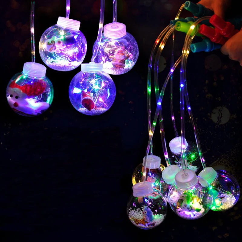 
LED Colorful Lanterns for Kids Christmas Outdoor Decoration Lighting Ball for Children Xmas Party Ornaments 