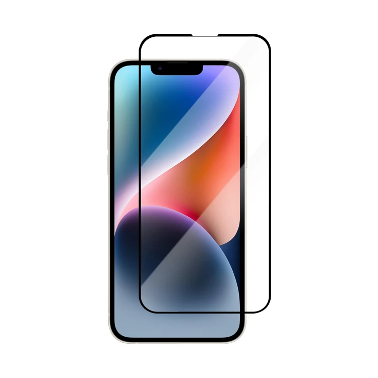 Шелковая Защитная пленка для iPhone 14 0 33 мм с полным покрытием 9H автоматической адсорбцией 2.5D 13 12 11 Pro