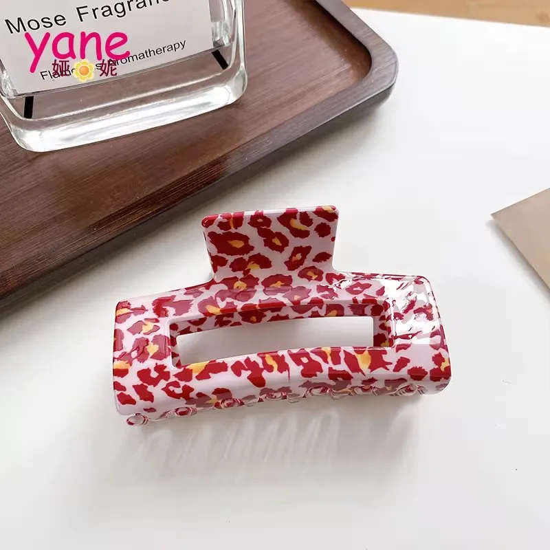 New arrival Hair clips Acetic acid imitate printing process hair claw disc shark clip