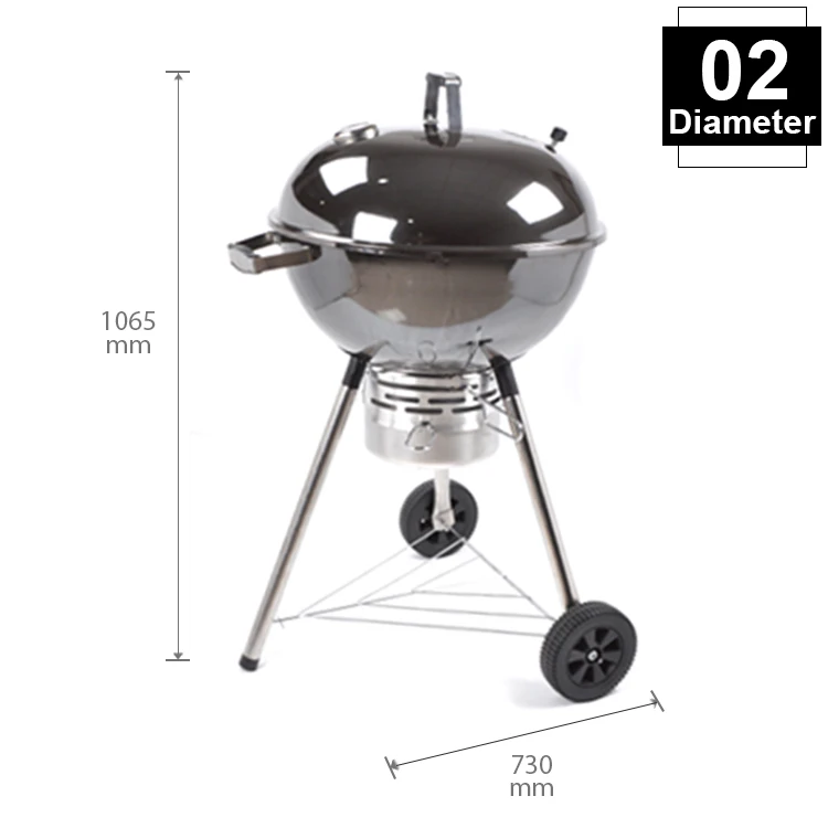 KEYO 22.5 Inch Barbeque bbqgrills Outdoor Barbecue Metal Steel Charcoal BBQ Kettle Grills