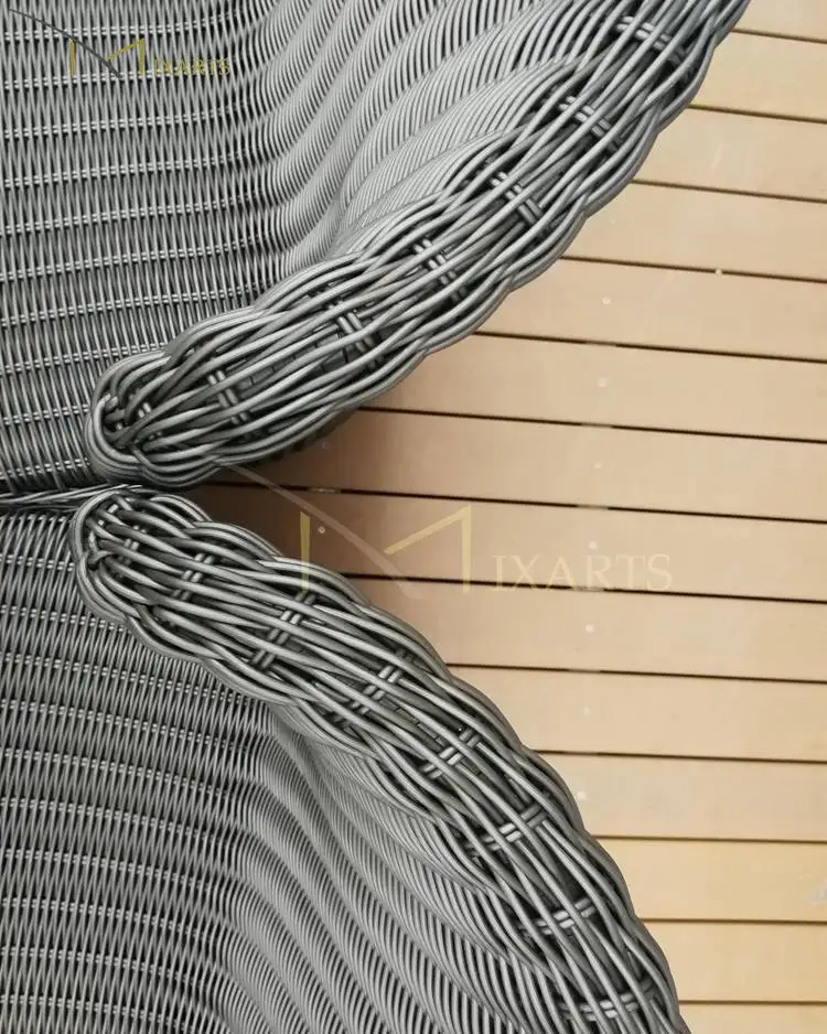 
Patio Restaurant Rattan Wicker Bamboo Armless Coffee Dining Chair 