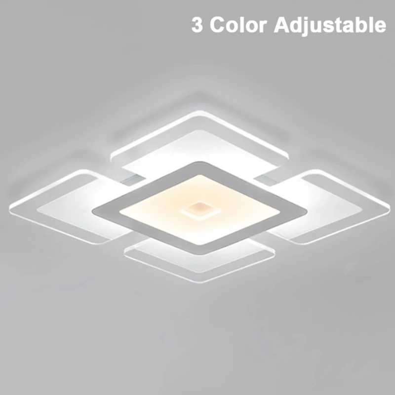 
Warm white and cold white interior living room study bedroom square new design suction sky city acrylic absorb dome light 