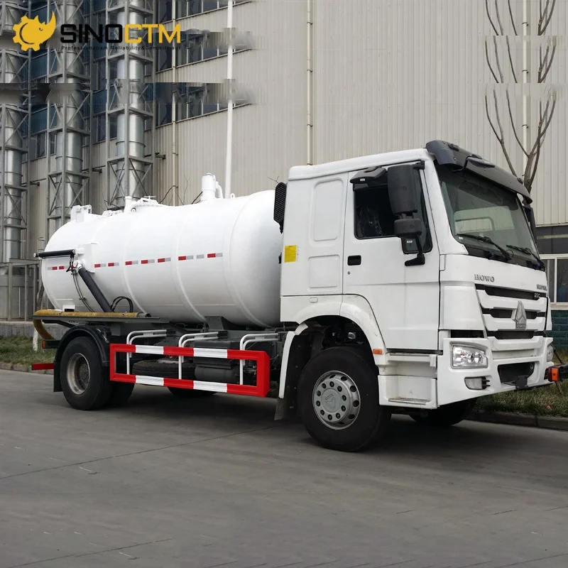 Howo 4x2 10cbm Waste Water Suction Tanker Truck Sewage Suction Truck For Sale