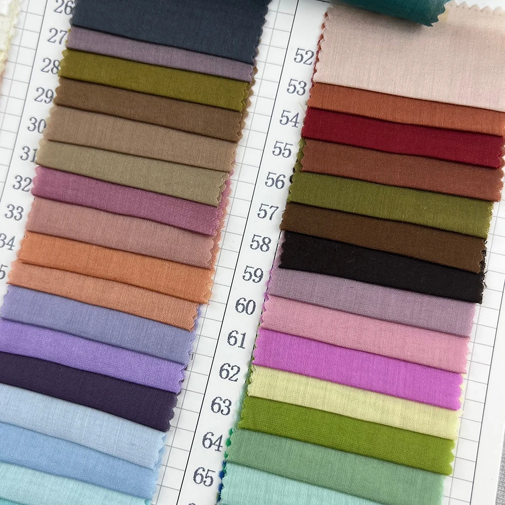Textile Silk Chiffon Fabric 85gsm 84 Tencel 16 Polyester Summer Chiffon Shirt Fabric Sunscreen Clothing Lyocell Fabric