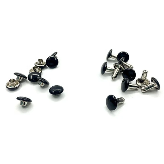 Заклепки, кожа, заклепки, производство, Железный двойной колпачок, гриб, черный, двойная головка, заклепка для одежды