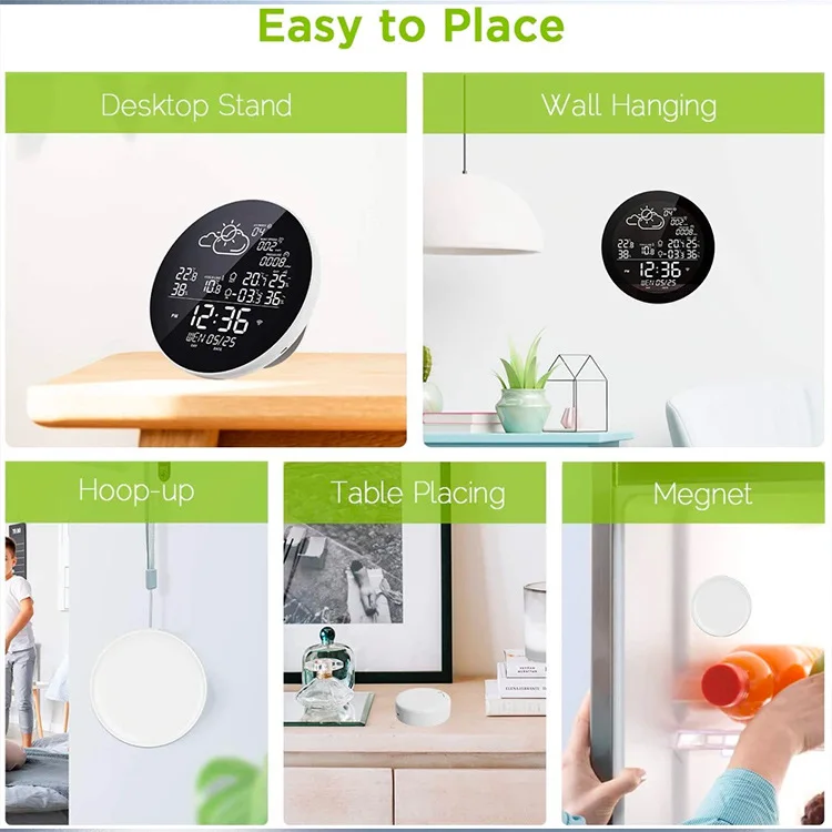 Граффити умные часы электронный цифровой измеритель температуры и влажности светодиодный Многофункциональный прогноз погоды