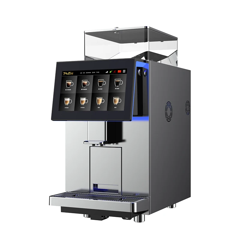 Office Hotel One Touch Milk Foam Rod Commercial Coffee Machine with Milk Cooler for USA CA Market