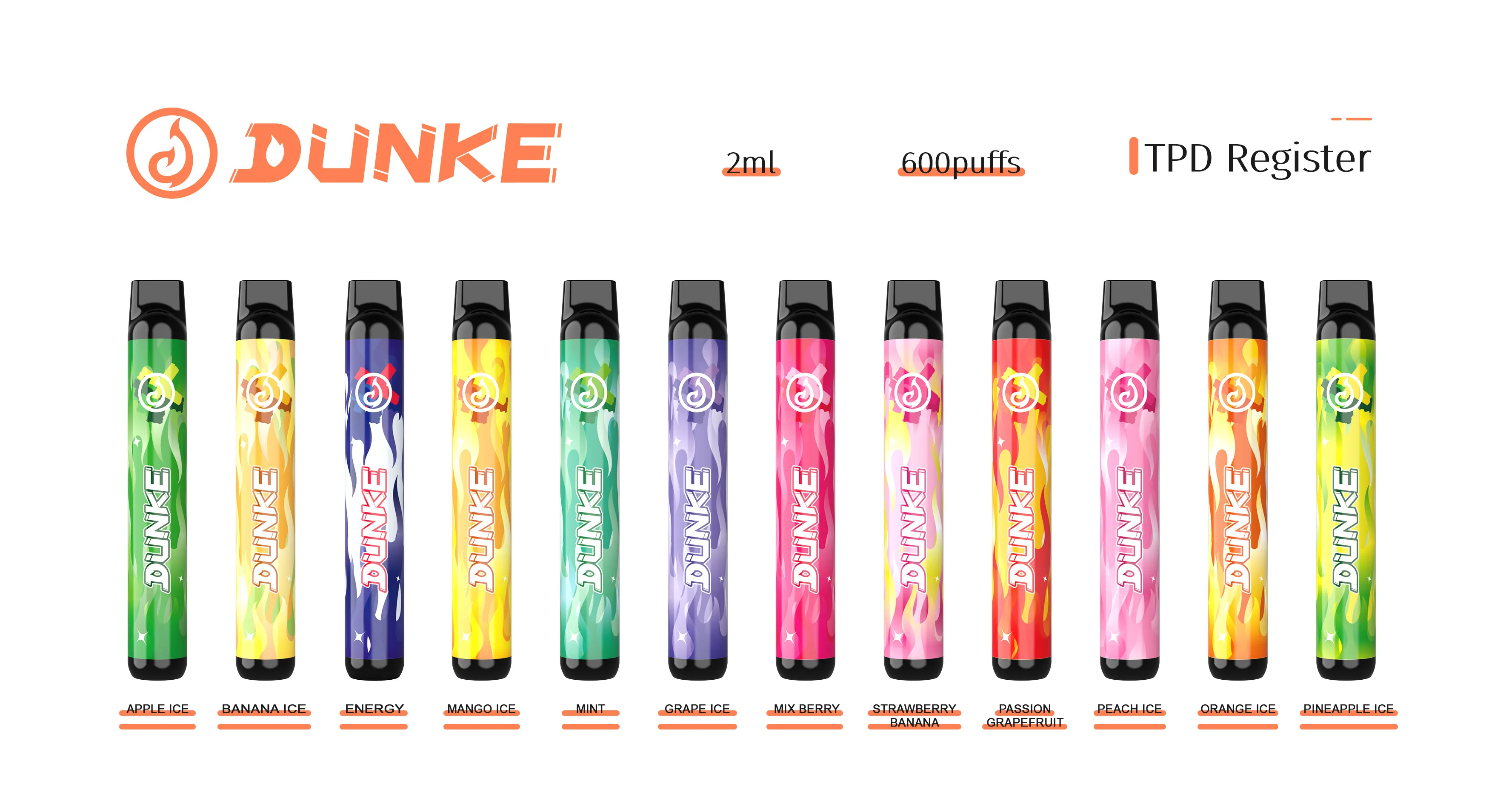 DUNKE Wholesale High Quality Battery Vape Disposable Vaper Pod Vap