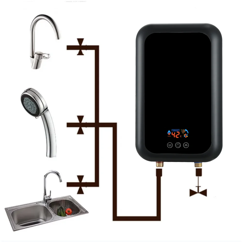 Electric Water Heater for Both Shower and Kitchen Instantaneous Electric Hot Water Heaters Instant Electric Shower Water Heater