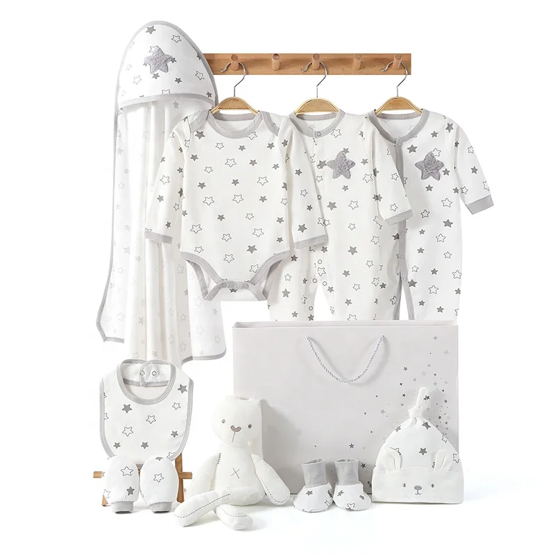 Advanced Technology Knit 100% Cotton Newborn Gift Box New Baby Born Clothes Set Boy Unisex For Baby