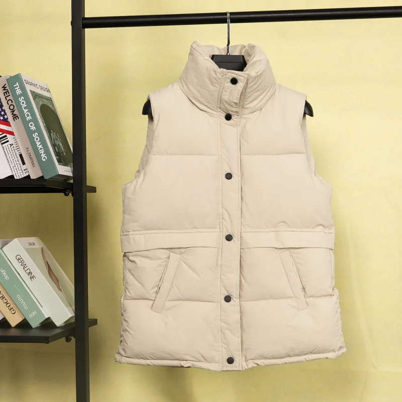 Новый дизайнерский женский зимний Сверхлегкий пуховой жилет для девушек куртка для хлеба для женщин оптом женская куртка без рукавов Одежда