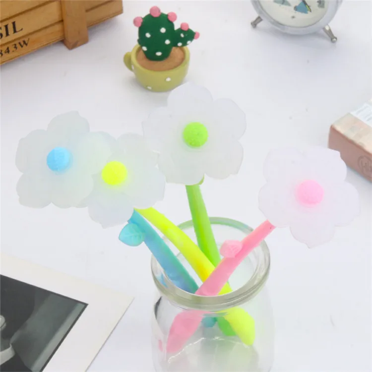 Professional Made Good Gifts Cute Flower Creative Office Supplies, Sun Changing Flower Roller Ball Pen