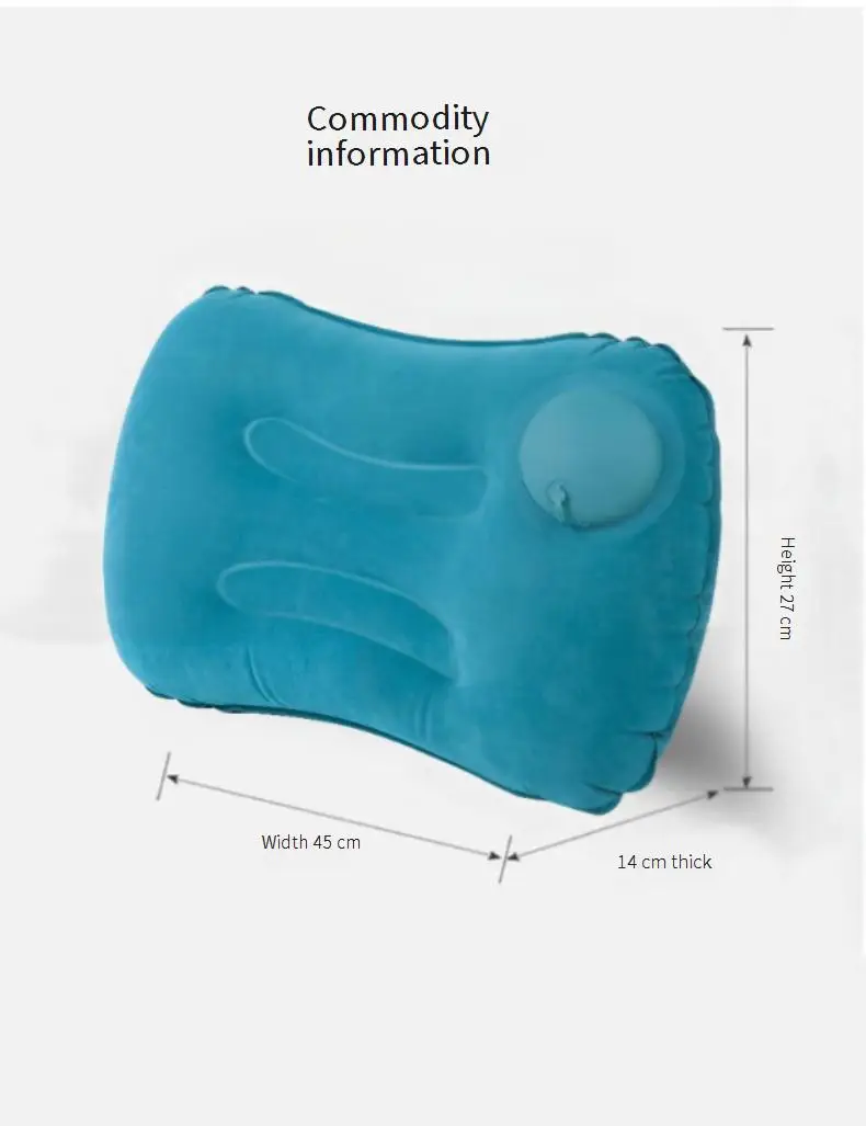 Car Neck Pillow Lumbar Support Set Travel Car Neck Pillow Lumbar Cushion Push Inflatable Flocking U-shaped Pillow Car Headrest