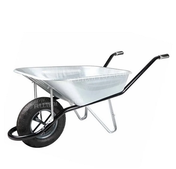 Galvanised wheelbarrow France model wheelbarrow WB6400 galvanise brouette using for garden and building site
