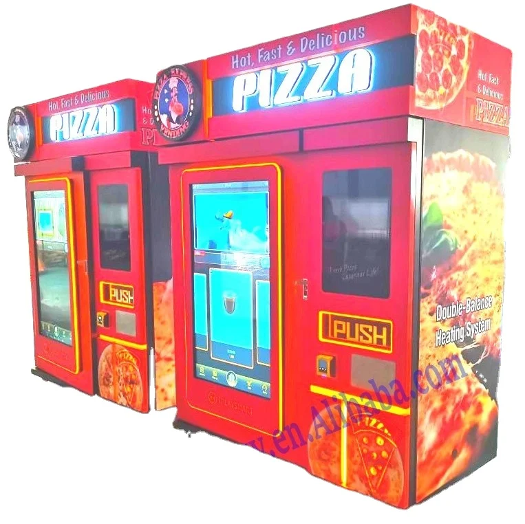 Уличный бизнес самообслуживание машина для приготовления быстрого питания киоск горячей пиццы полностью автоматическая продажа