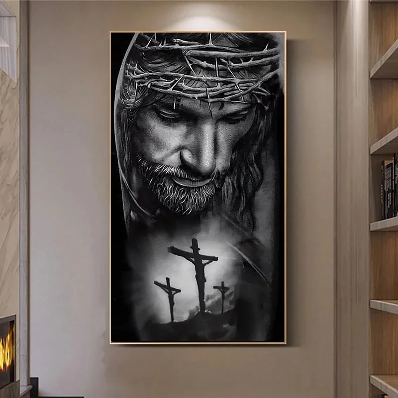 Jesus Poster Home Decor Canvas Printed Pictures Wall Christ Canvas Painting God Wall Painting