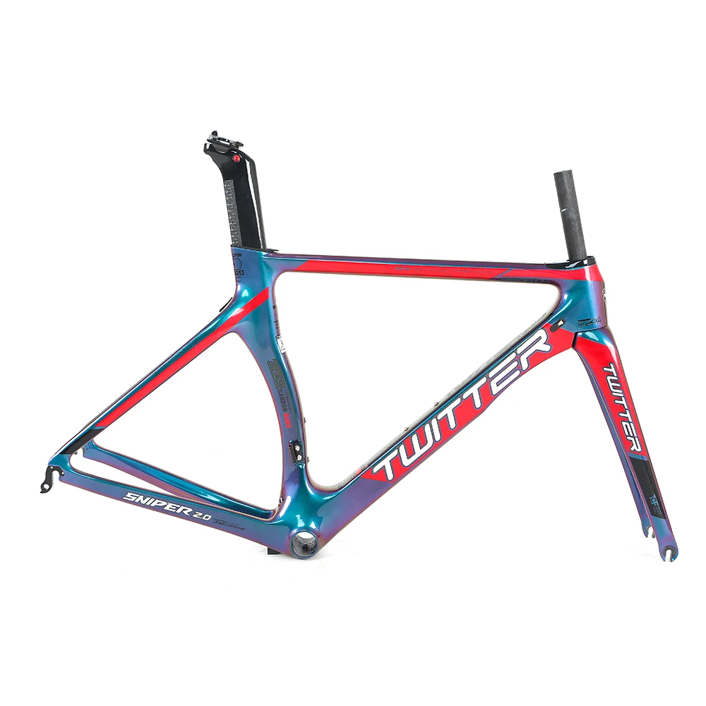 Newest CE Toray discolour  light weigh EPS Aero bicycle frame carbon road bike