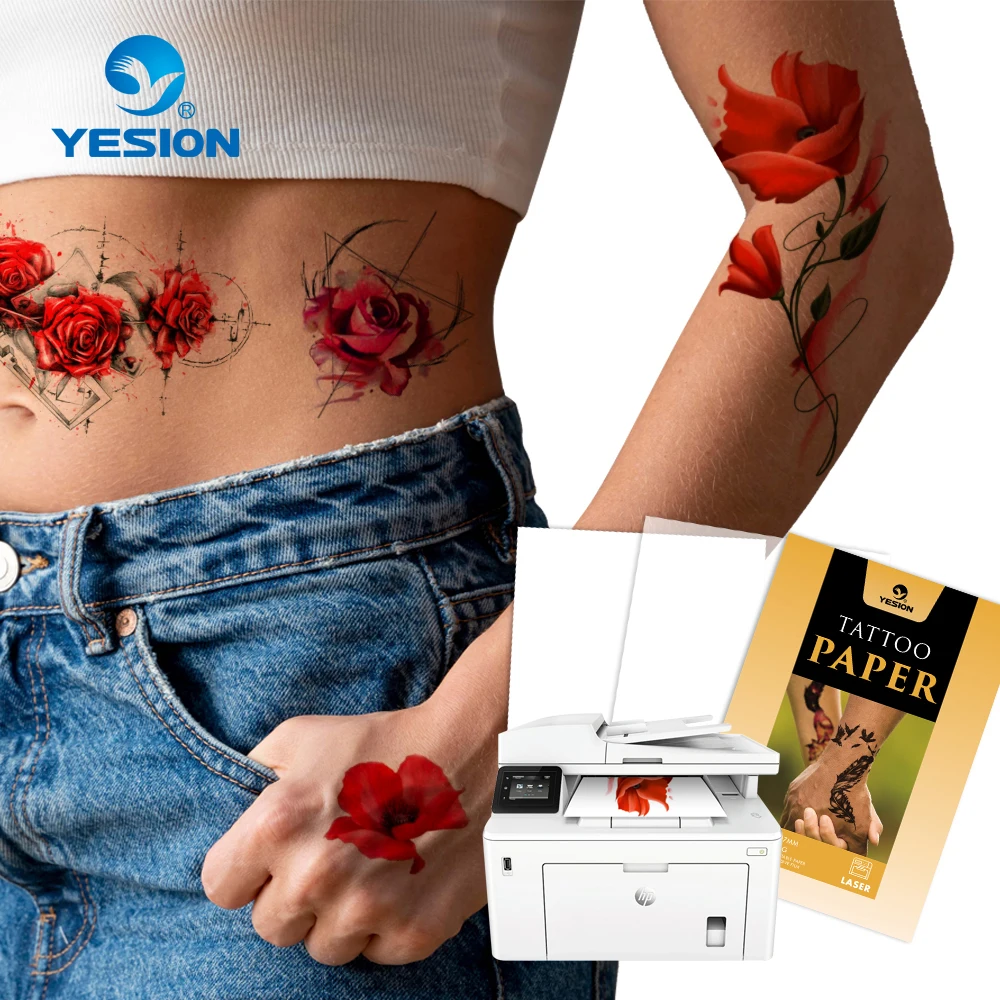 YESION печатная A4 A3 пустые лазерные Временные татуировки бумага водная горка наклейка стикер бумага водостойкая пустые татуировки бумага