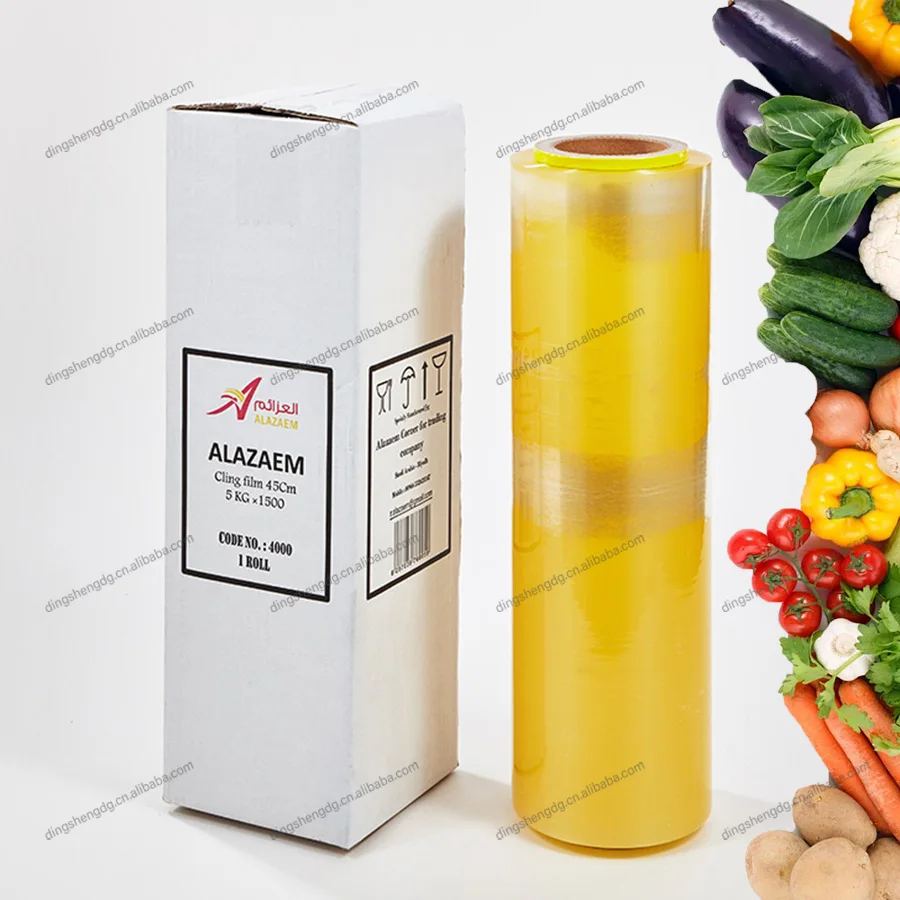 Manufacturer Direct Sales Food Grade Plastic Wrap Stretch Film PVC Cling Film Cling wrap For Packaging Food